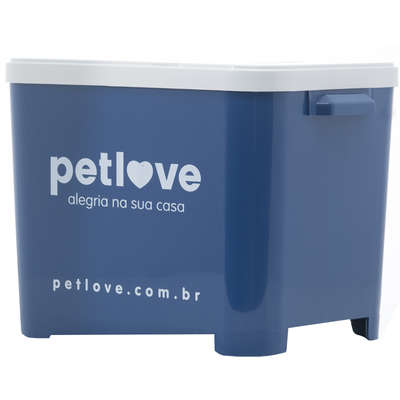 Porta-Ração Petlove para Armazenar até 15 Kg - Azul Escuro