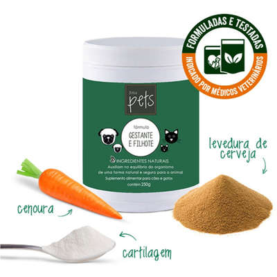 Suplemento Botica Animal Fórmula Gestante & Filhote em Pó para Cães e Gatos