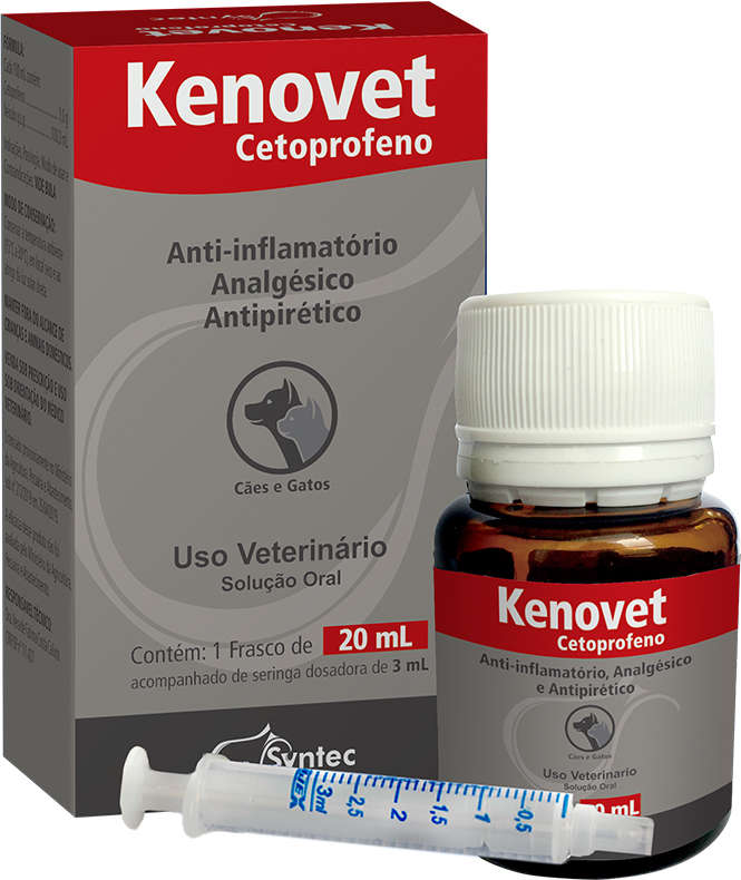 Anti-Inflamatório Syntec Kenovet Cetoprofeno para Cães e Gatos - 20 mL