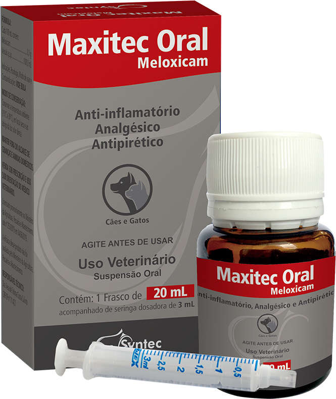 Anti-Inflamatório Syntec Maxitec Oral Meloxicam para Cães e Gatos - 20 mL