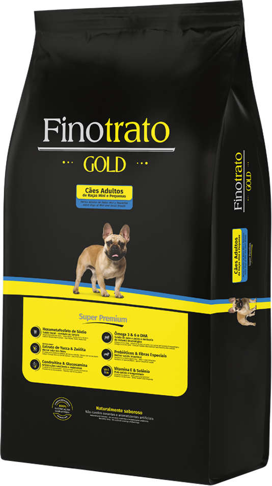 Ração Seca Finotrato Gold Super Premium para Cães Adultos Raças Mini e Pequenas - 15Kg