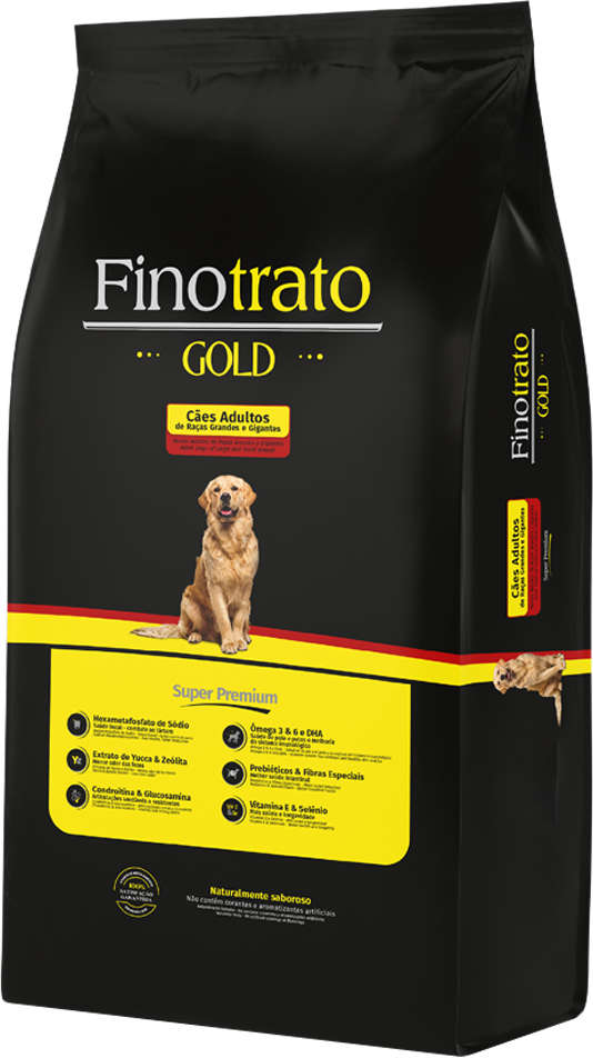 Ração Seca Finotrato Gold Super Premium para Cães Adultos Raças Grandes e Gigantes - 20Kg