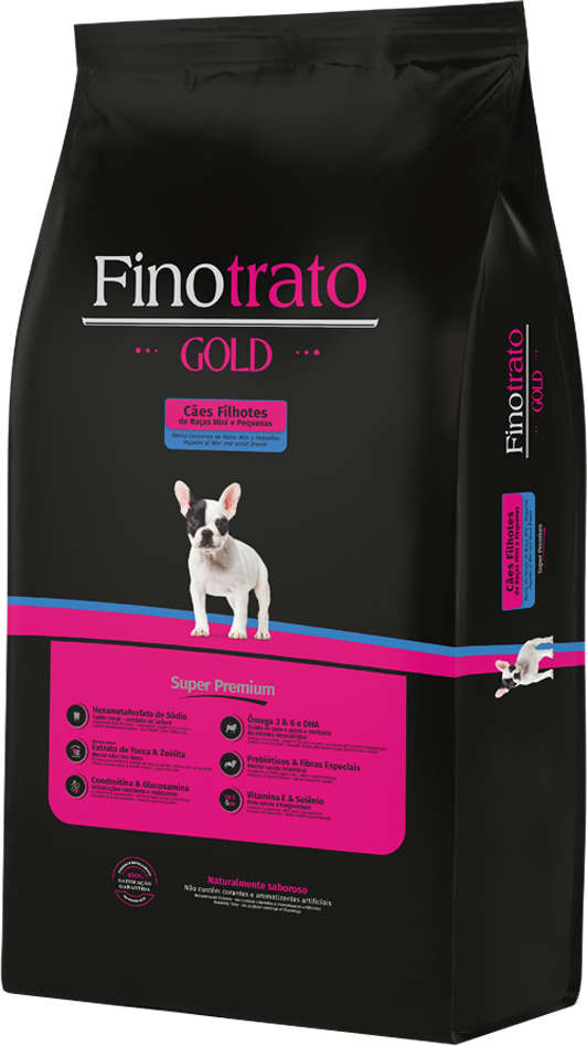 Ração Seca Finotrato Gold Super Premium para Cães Filhotes Raças Mini e Pequenas - 3Kg