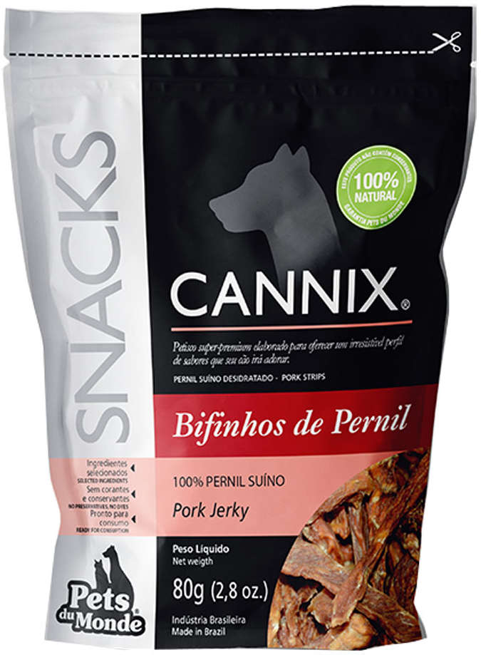 Snack Cannix para Cães Adultos Sabor Pernil - 80g