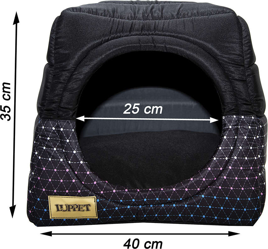 Cama Luppet Conforto Iglu 2 em 1 Preta - Tam. M