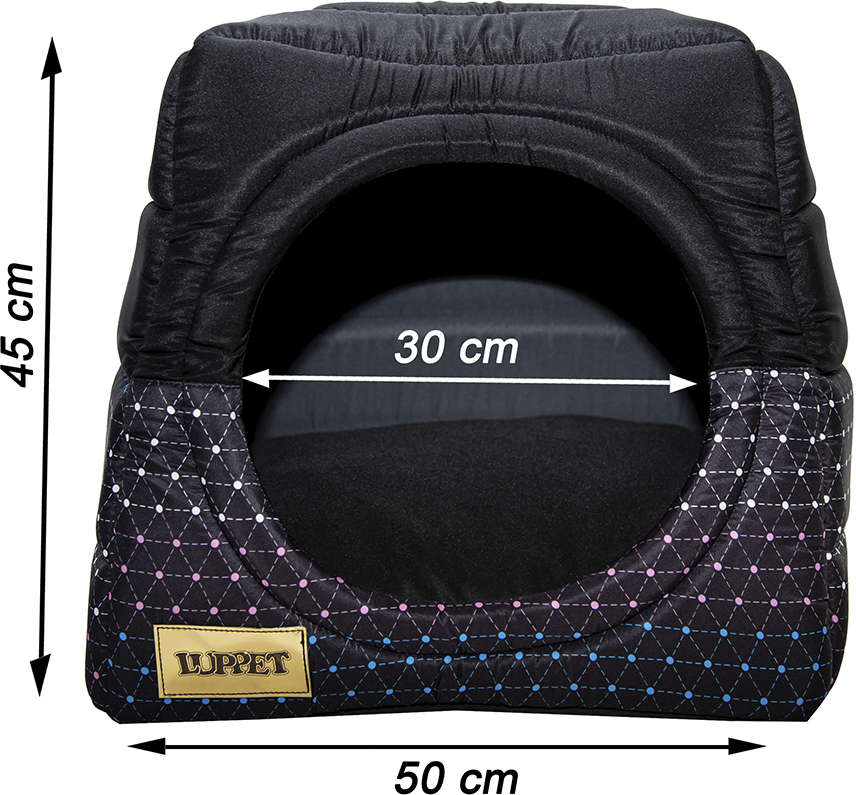 Cama Luppet Conforto Iglu 2 em 1 Preta - Tam. G