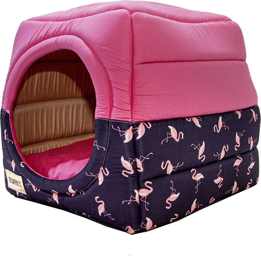 Cama Luppet Conforto Iglu 2 em 1 Flamingo - Tam. G