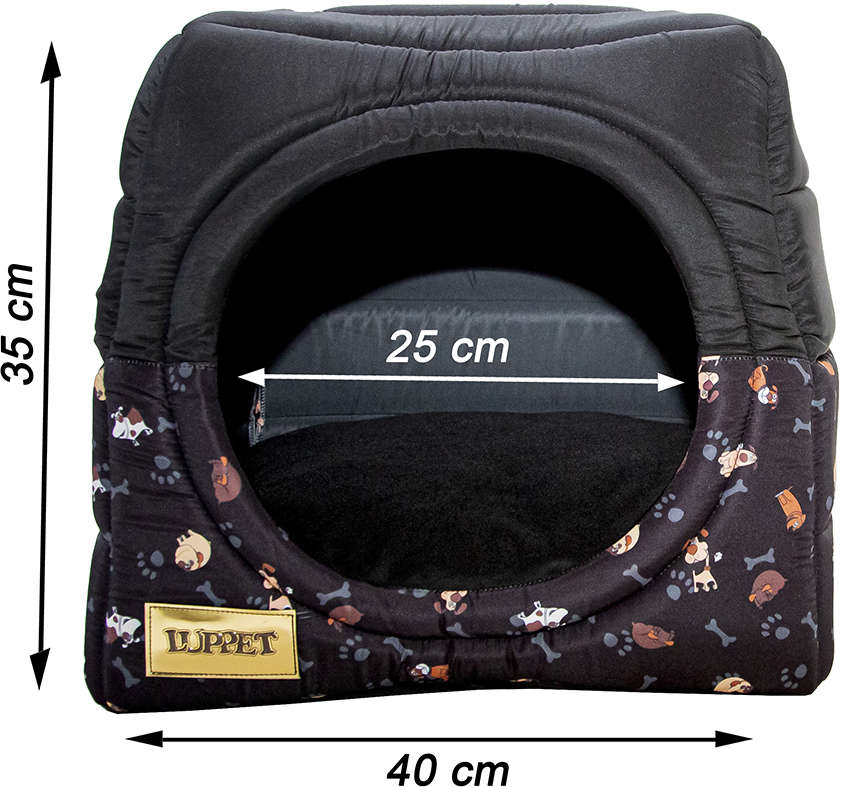 Cama Luppet Iglu 3 em 1 com Estampa Cachorro - Tam. M