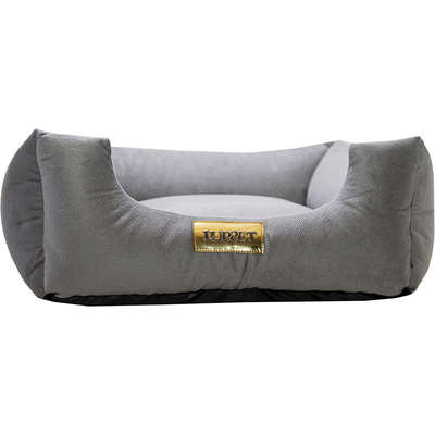 Cama Luppet Quadrada Luxo Cinza