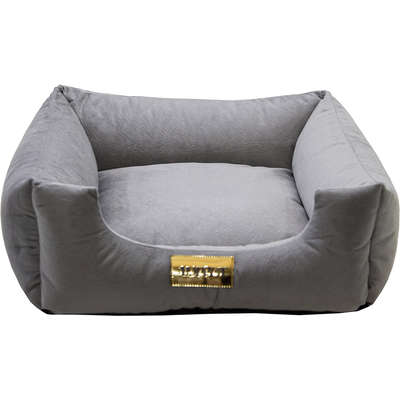 Cama Luppet Quadrada Luxo Cinza