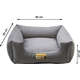 Cama Luppet Quadrada Luxo Cinza