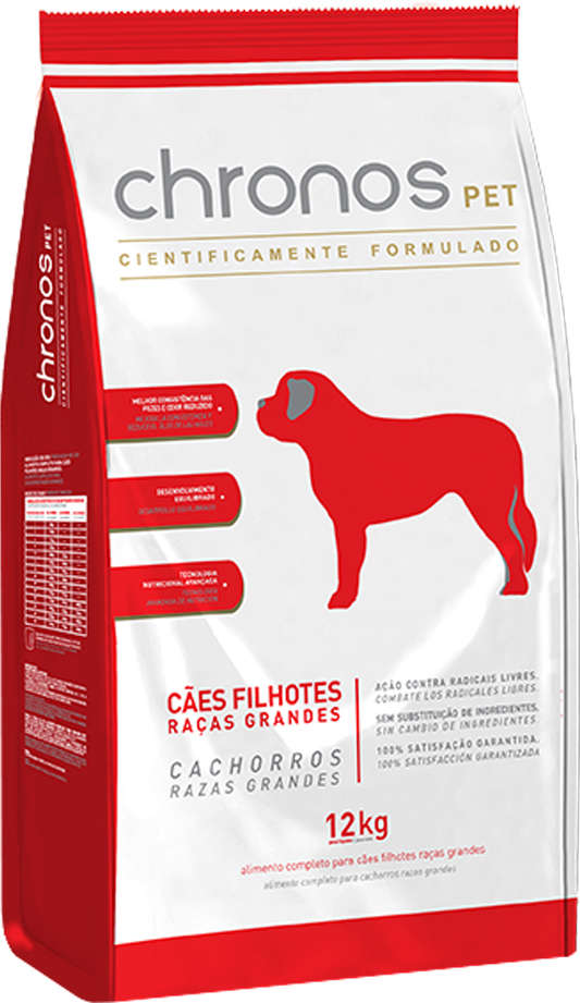 Ração Chronos Pet para Cães Filhotes Raças Grandes - 12Kg
