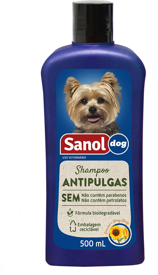 Shampoo Sanol Dog Antipulgas para Cães - 500 mL
