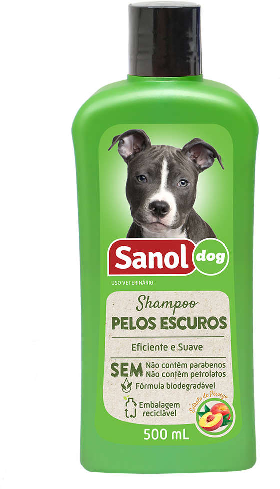 Shampoo Sanol Dog Pelos Escuros para Cães - 500 mL