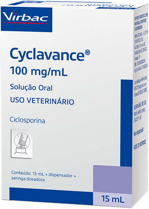 Cyclavance Virbac 100 mg/mL para Cães - 15 mL
