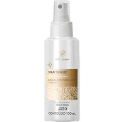Spray Mundo Animal Vitallerderm Skinsec para Cães e Gatos