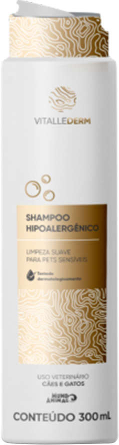 Shampoo Mundo Animal Vitallederm Hipoalergênico para Cães e Gatos - 300 mL