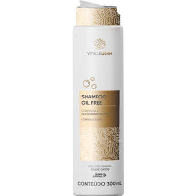 Shampoo Mundo Animal Vitallederm Oil Free para Cães e Gatos