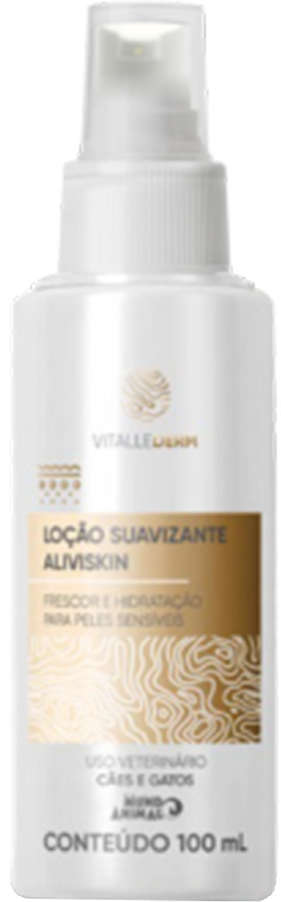 Loção Suavizante Mundo Animal Vitallederm Aliviskin para Cães e Gatos - 100 mL