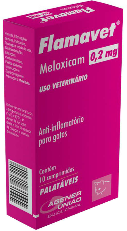 Anti-Inflamatório Agener União Flamavet para Gatos - 0,2 mg