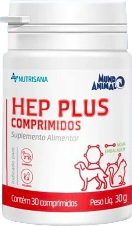 Suplemento Alimentar Mundo Animal Nutrisana HEP PLUS - 30 Comprimidos