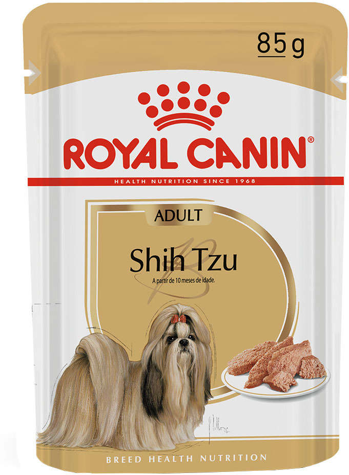 Ração Úmida Royal Canin Sachê Breed Health Nutrition para Cães Adultos Shih Tzu - 85 g