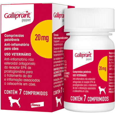 Anti-Inflamatório Elanco Galliprant para Cães 20 mg_7 Comprimidos