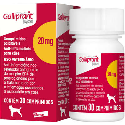 Anti-Inflamatório Elanco Galliprant para Cães 20 mg_30 Comprimidos