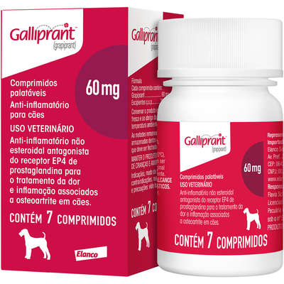 Anti-Inflamatório Elanco Galliprant para Cães 60 mg_7 Comprimidos