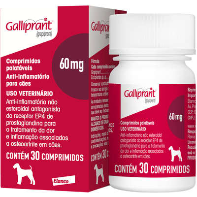 Anti-Inflamatório Elanco Galliprant para Cães 60 mg_30 Comprimidos