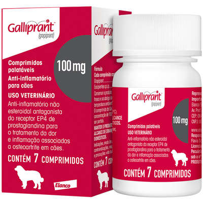 Anti-Inflamatório Elanco Galliprant para Cães 100 mg_7 Comprimidos