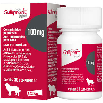 Anti-Inflamatório Elanco Galliprant para Cães 100 mg_30 Comprimidos
