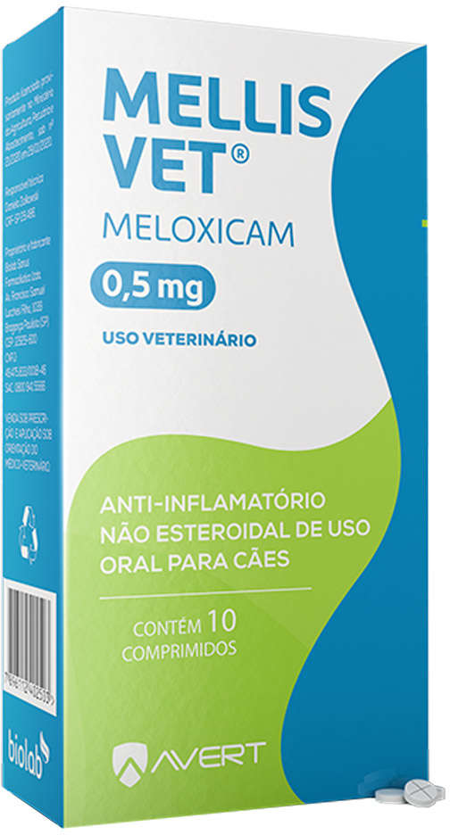 Anti-Inflamatório Avert Mellis Vet para Cães de 5 a 10Kg - 0,5 mg