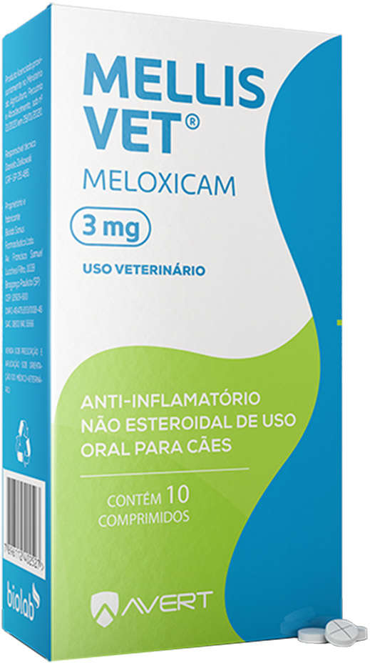 Anti-Inflamatório Avert Mellis Vet para Cães de 15 a 30Kg - 3 mg
