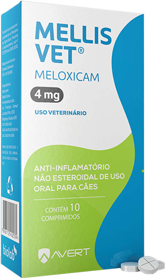 Anti-Inflamatório Avert Mellis Vet para Cães de 30 a 40Kg - 4 mg