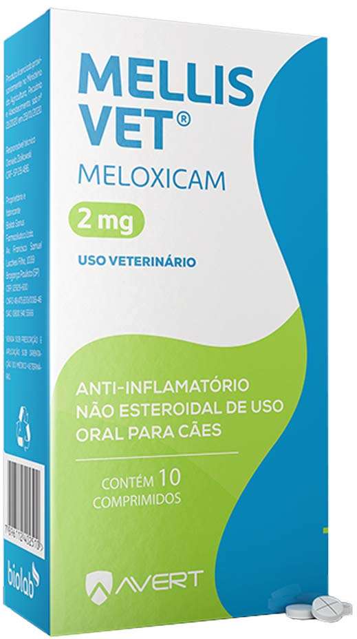 Anti-Inflamatório Avert Mellis Vet para Cães de 10 a 15Kg - 2 mg