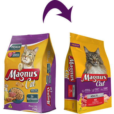 Ração Magnus Cat Premium Adultos Mix Sabores

