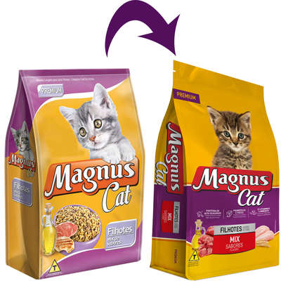 Ração Magnus Cat Premium Filhotes Mix de Sabores