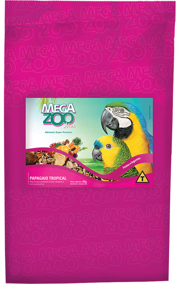 Ração Megazoo Mix Papagaio Tropical - 6Kg