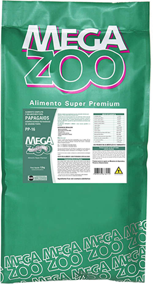 Ração Megazoo para Papagaios (PP-16) - 12Kg