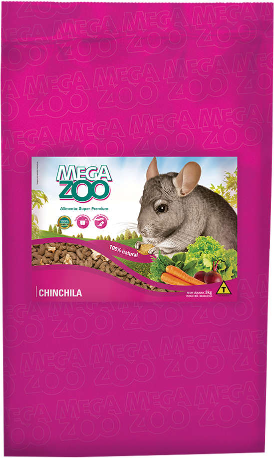 Ração Extrusada Megazoo para Chinchila - 3Kg