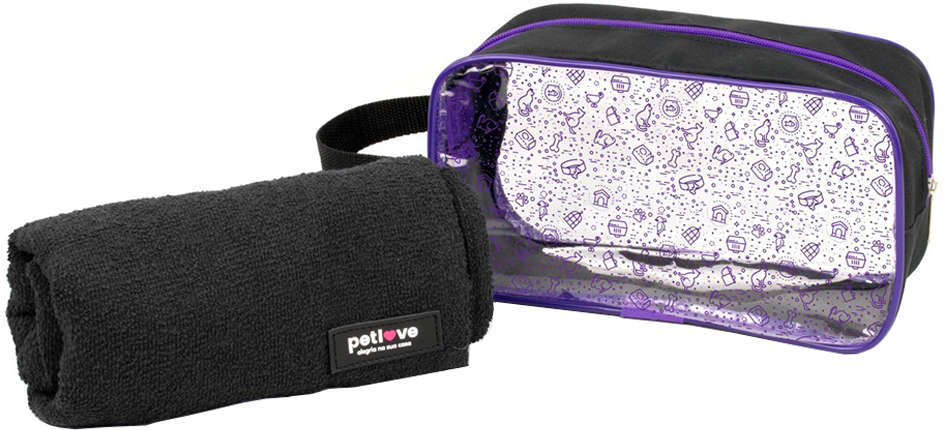 Kit Higiene Petlove Necessaire e Toalha de Banho - Tam. Único