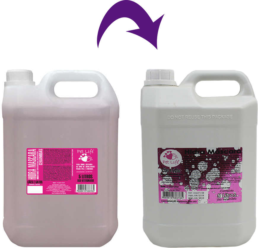 Máscara de Hidratação Hidra Pet Life para Cães e Gatos - 5 Litros