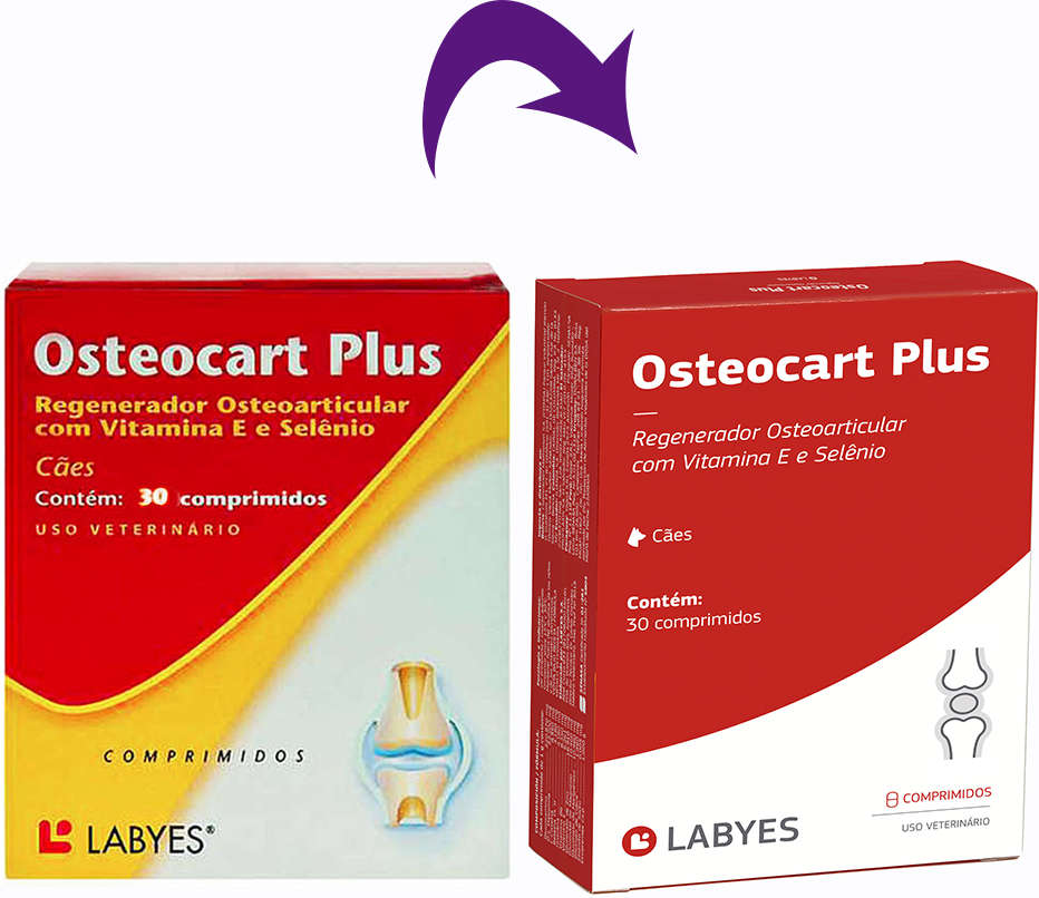 Regenerador Osteoarticular Osteocart Plus para Cães - 30 comprimidos
