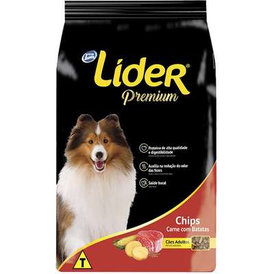 Ração Total Lider Chips com Ômega 3 para Cães Adultos - 15 kg