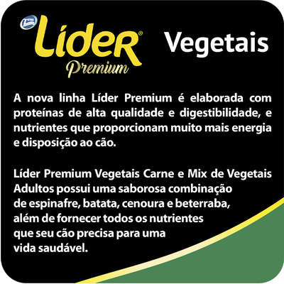 Ração Total Lider Vegetais para Cães Adultos