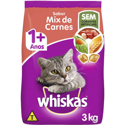 Ração Seca Whiskas Mix de Carnes para Gatos Adultos