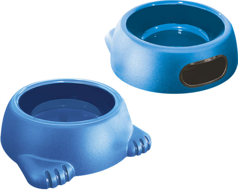 Comedouro Plástico Glamour Azul - 500 mL