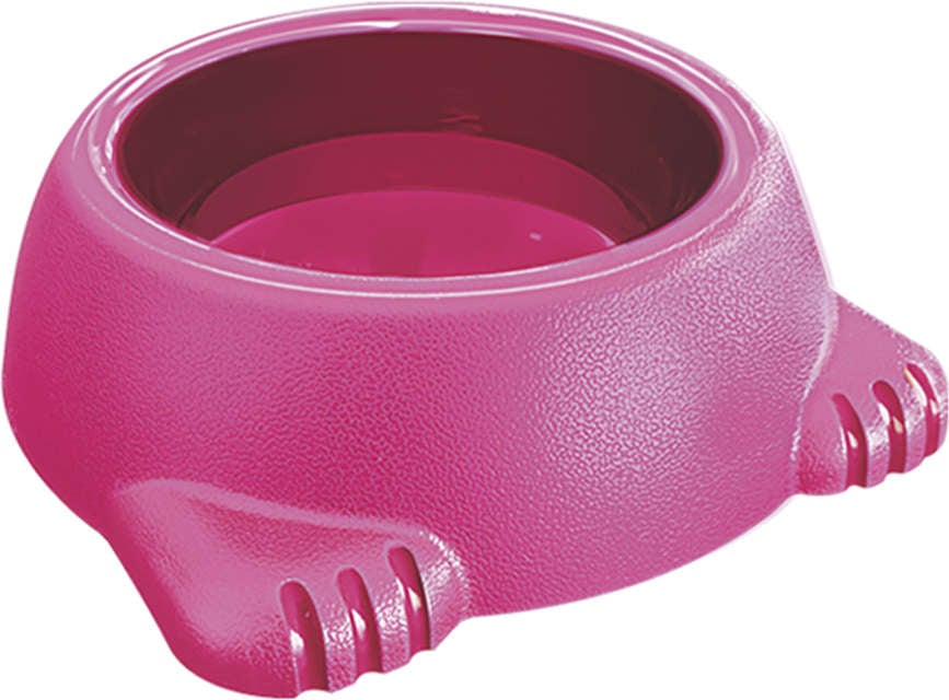 Comedouro Plástico Glamour Rosa - 1000 mL