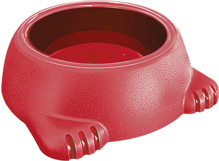 Comedouro Plástico Glamour Vermelho - 1000 mL